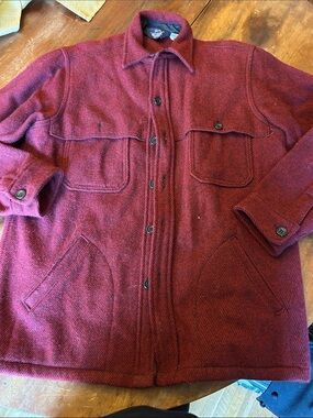 Woolrich Men's Red Wool Field Jacket